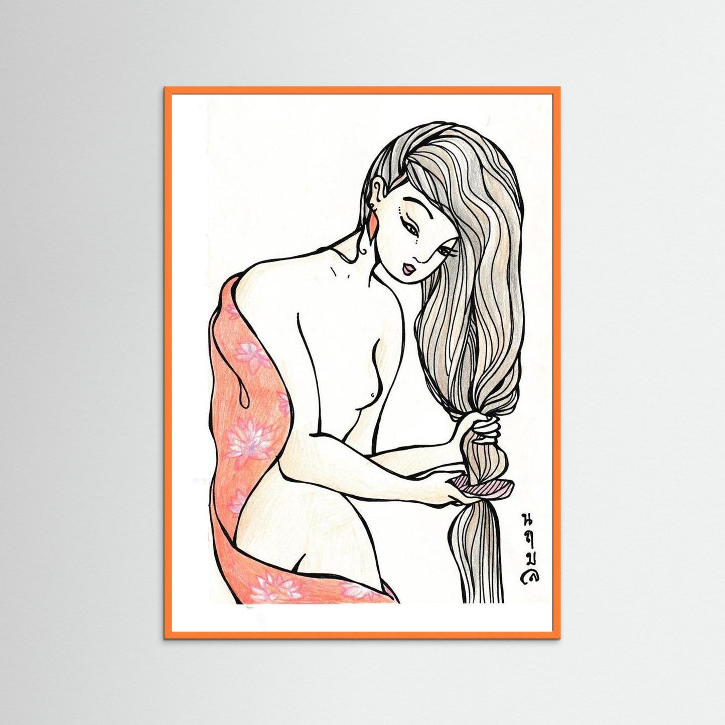 Woman With Wooden Comb