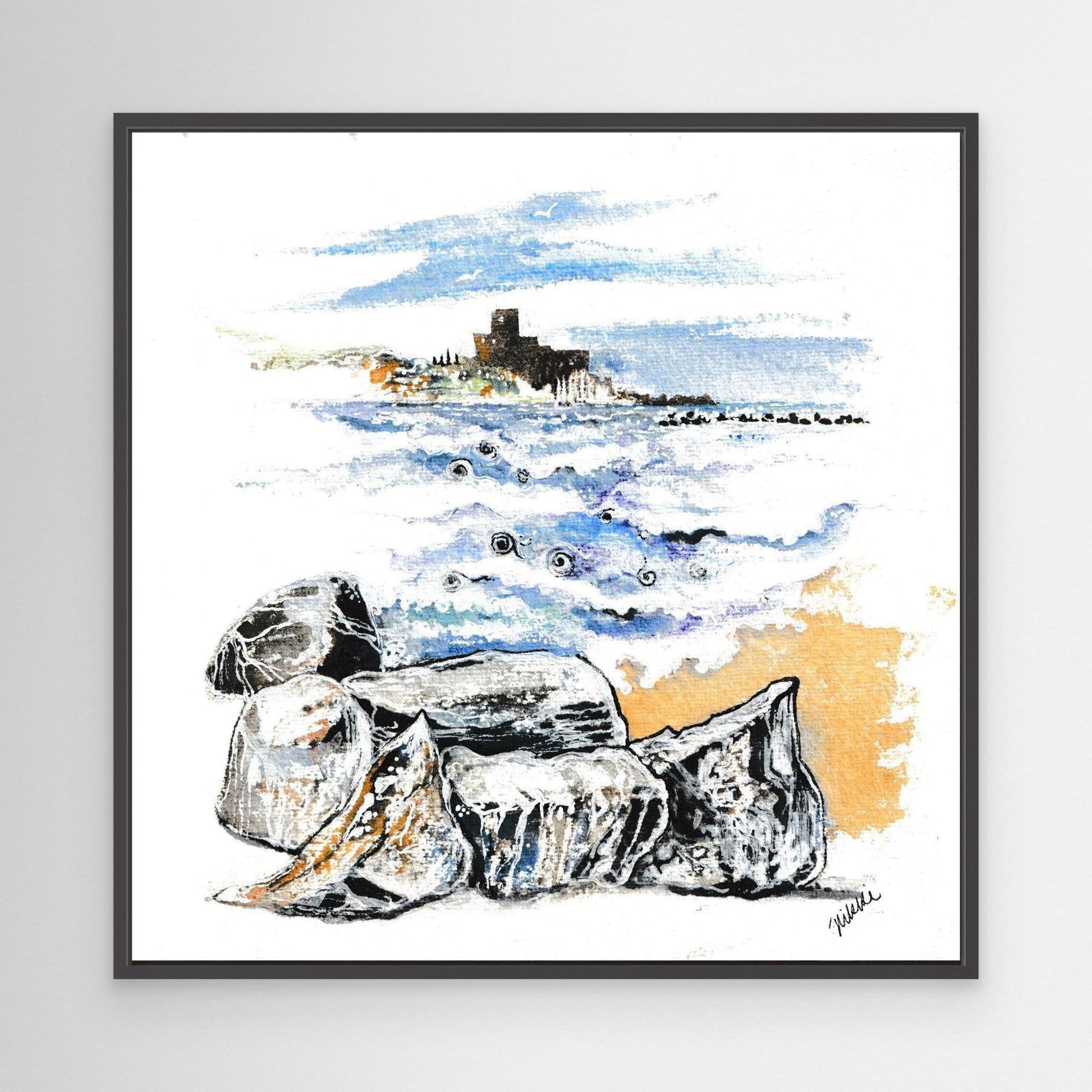 Castle on the Gulf of Poets Canvas