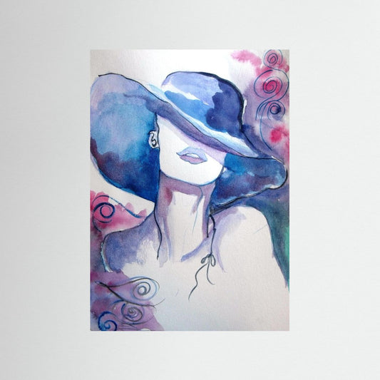 Woman in Wine Fine Art Print