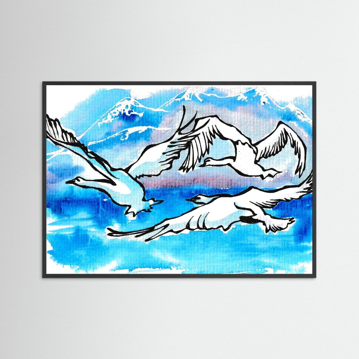 Lake Como Swans Soaring