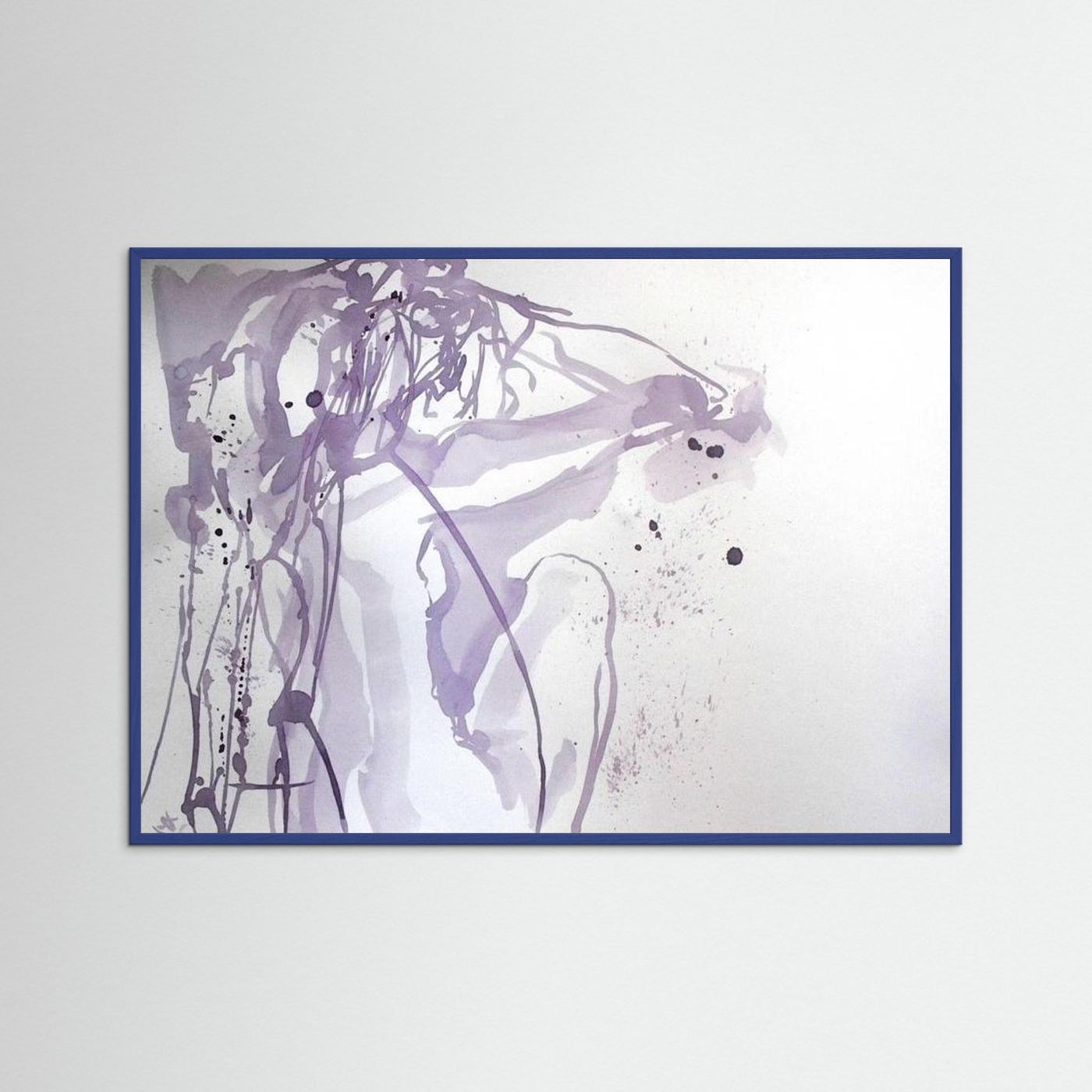 "Ponder"- A Wine Painting Poster Print