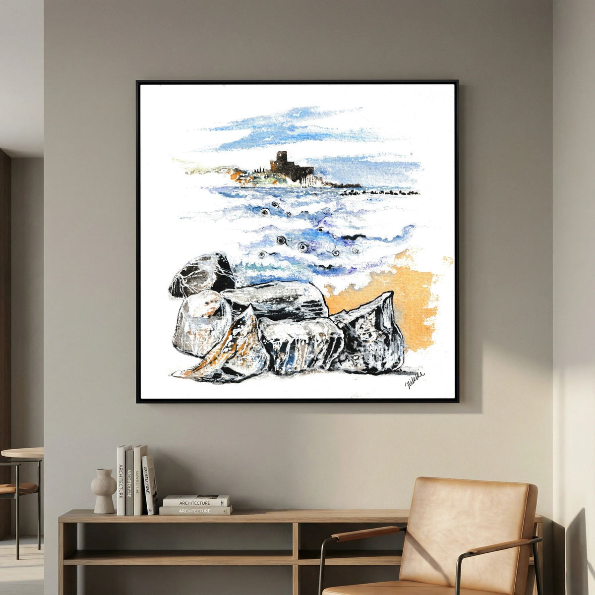 Castle on the Gulf of Poets Canvas