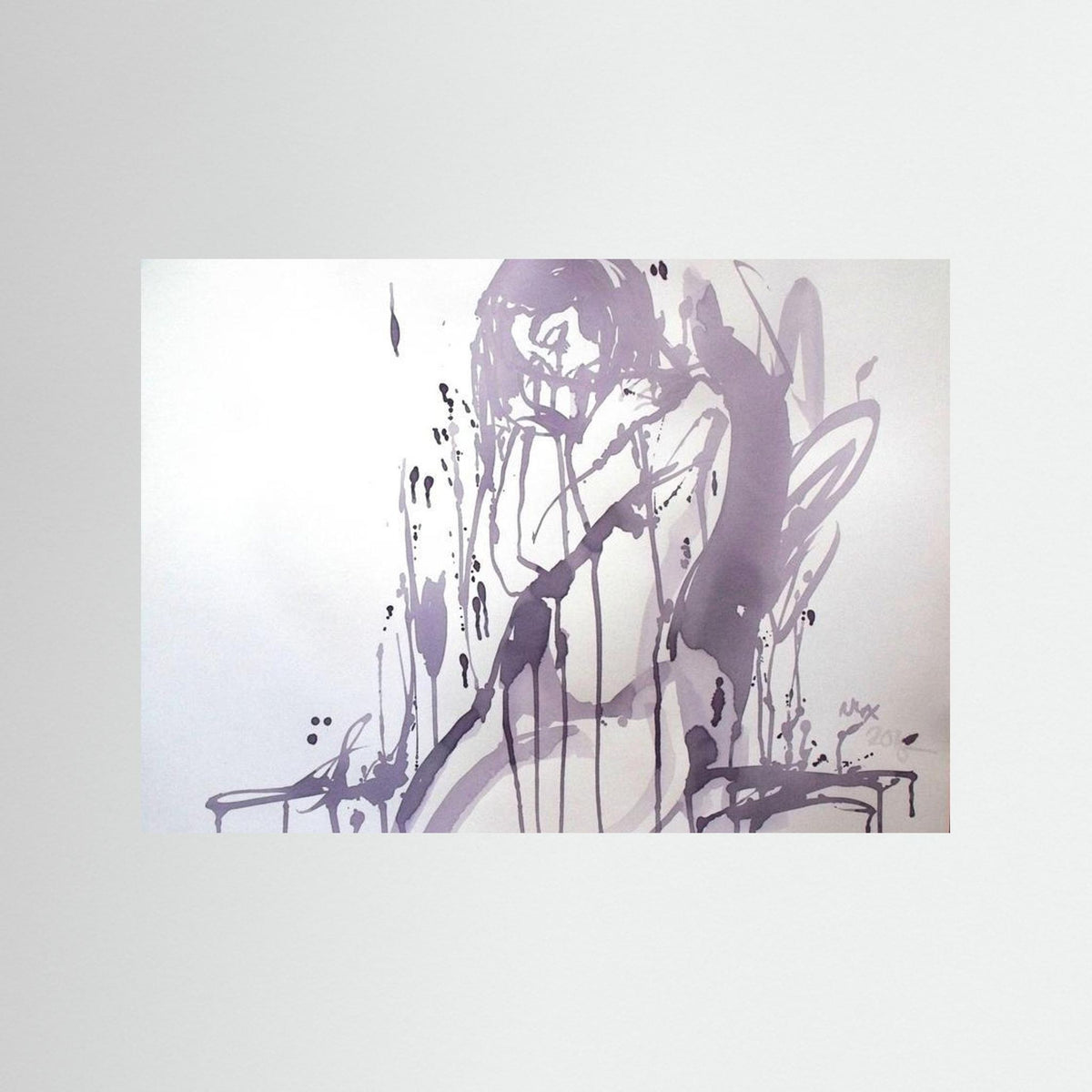 "Embrace" Poster Print from Italian Wine Painting