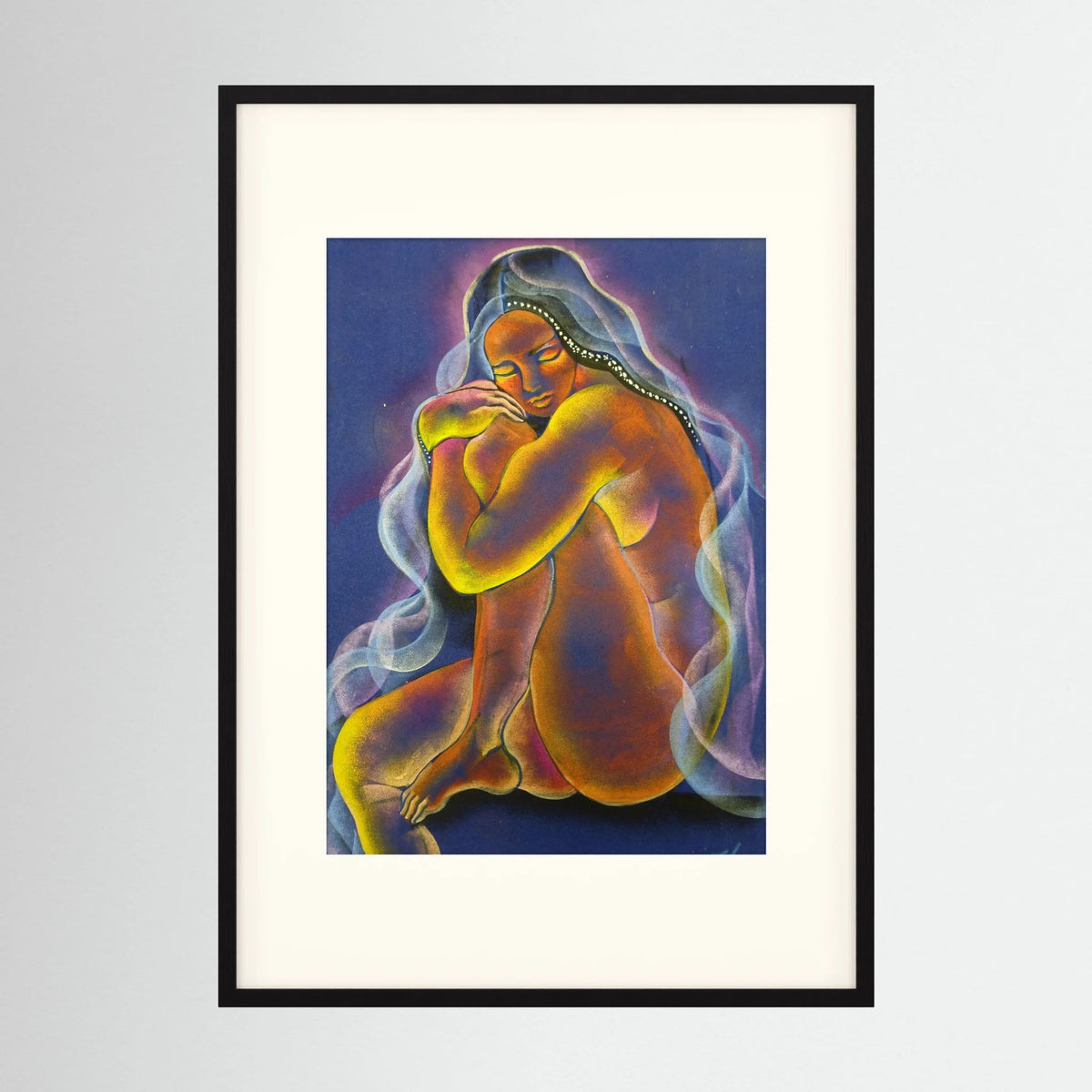 Permission to Be Born Pastels on Velvet Fine Art Print by Nikki Martinez