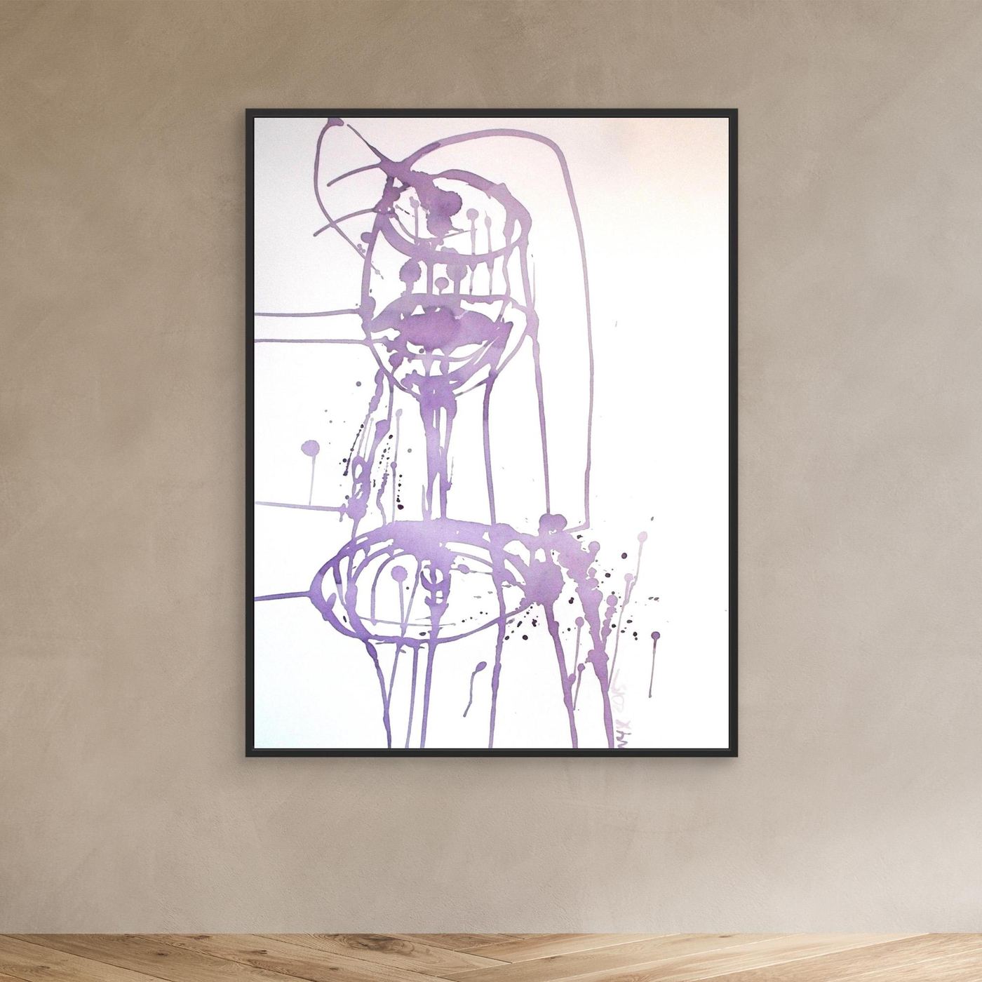 "Celebration II" Wine Painting - Premium Canvas Print