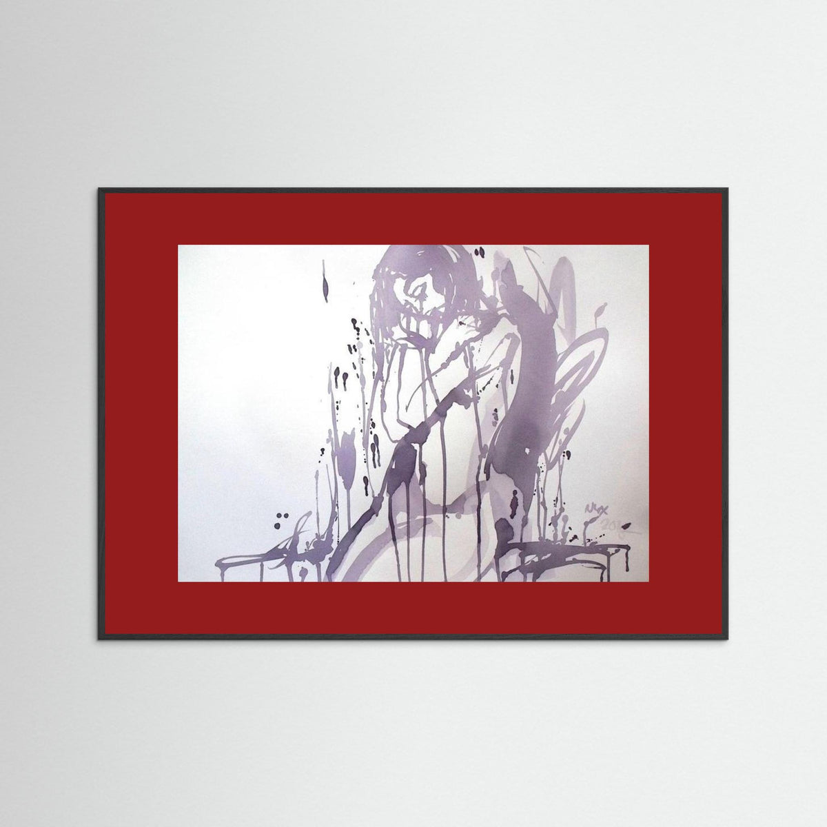 "Embrace" Poster Print from Italian Wine Painting