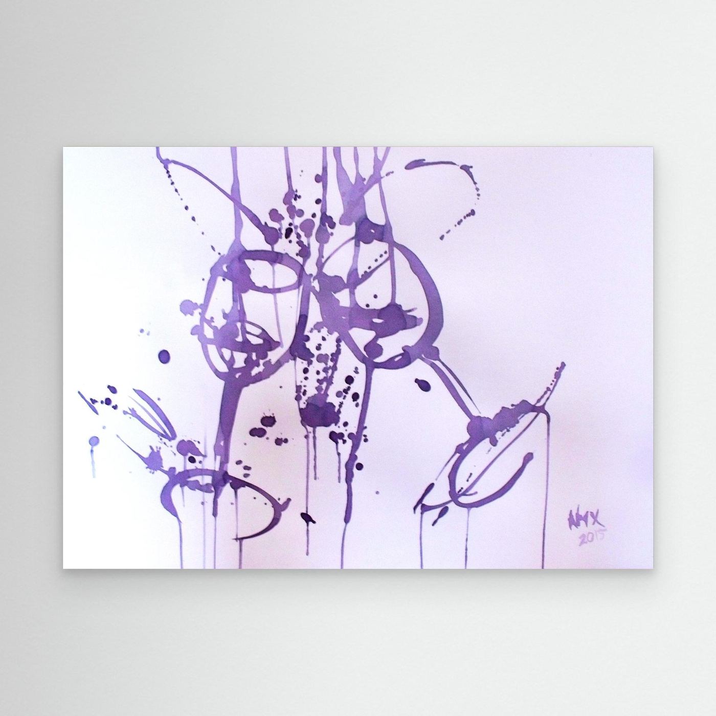 "Celebration" Wine Art Painting Premium Canvas Print