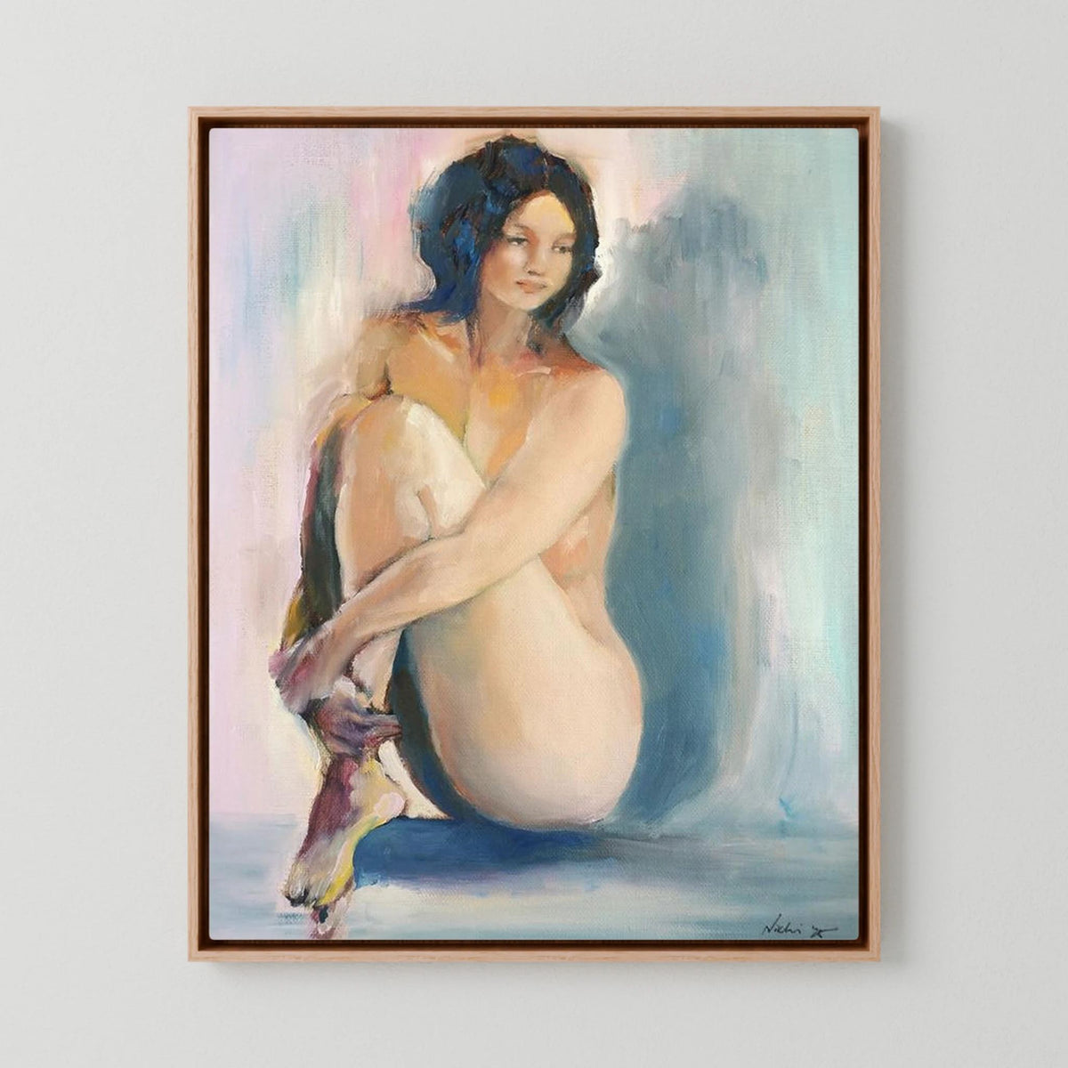 Quiet Memory — Soft Light Oil Painted Canvas
