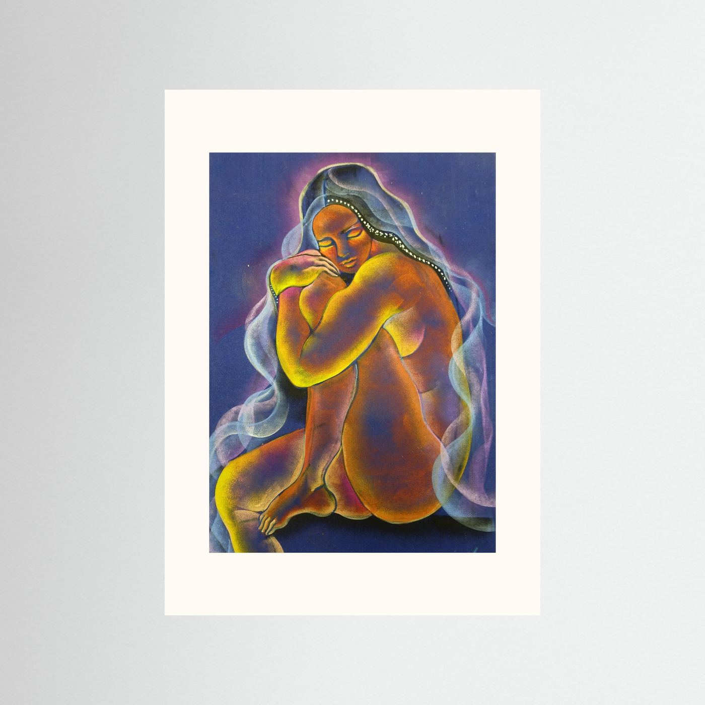 Permission to Be Born Pastels on Velvet Fine Art Print by Nikki Martinez