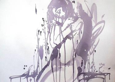 "Embrace" Poster Print from Italian Wine Painting